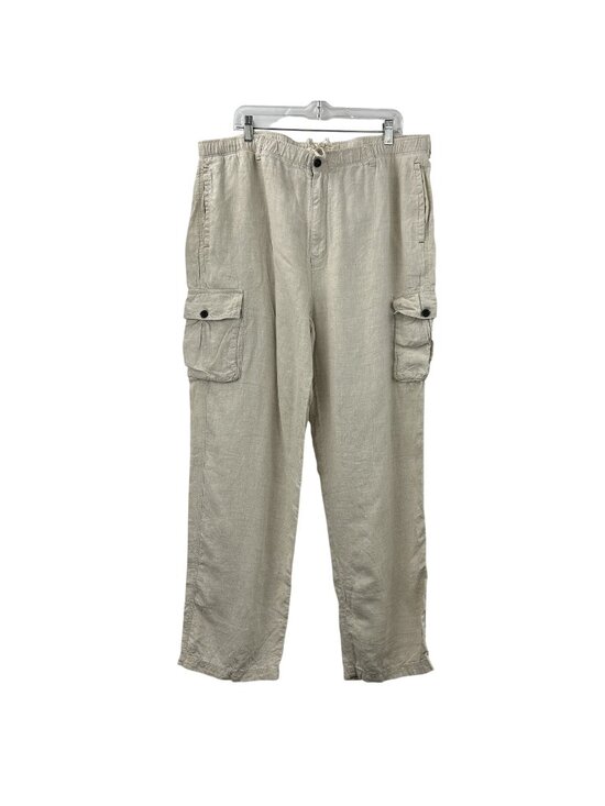 Tommy Bahama Other - Tommy Bahama Pants Loose Cargo Beach Men’s XL 100% Linen Lounge Y2K Baggy Beige